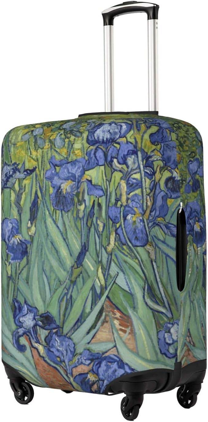 Van Gogh Irises Flower Luggage Cover, Elastic Suitcase Protector - Image 2