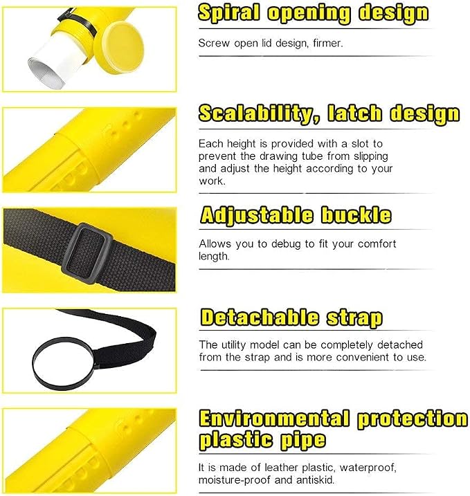 DEWEL Document Tube, Plastic Expanding Poster/Art/Document Storage Tube 24.5 to - Image 4