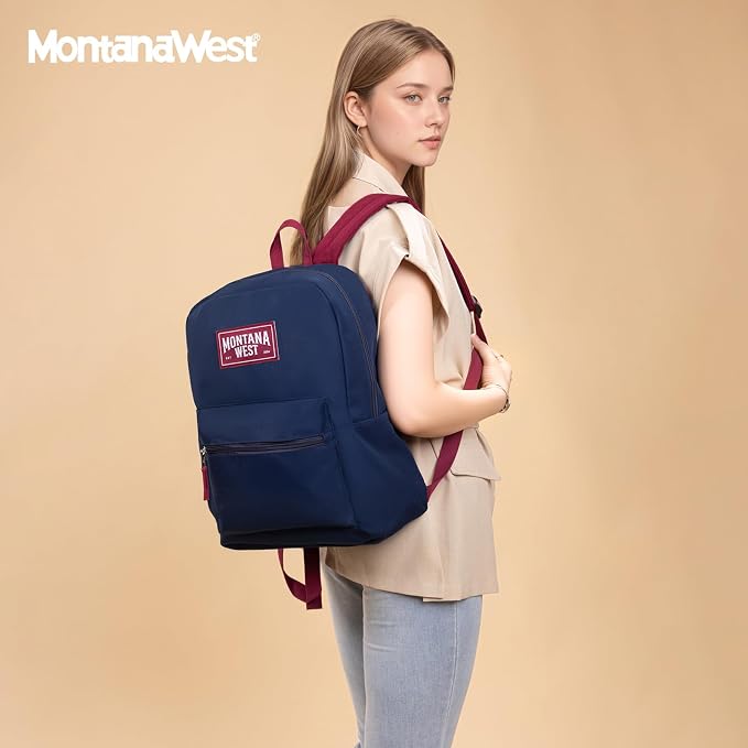 Montana West Backpack for Women Men 2 PCS Lightweight College Bookbags Casual - Image 2