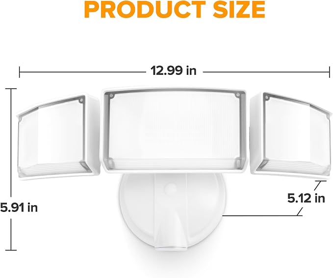 LUTEC 75W 8000 Lumen Floods Light Outdoor, Switch Controlled LED Security Lights - Image 8