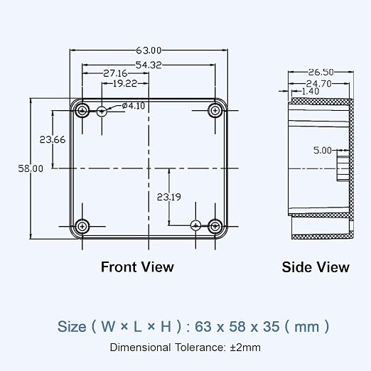 LeMotech Junction Box with Clear Cover IP65 Waterproof Project Box Dustproof - Image 8