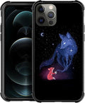 for iPhone 11 Pro Max Case, Galaxy Fox Wolf Pattern Graphic Design Girl Boy by FKBRCL4U