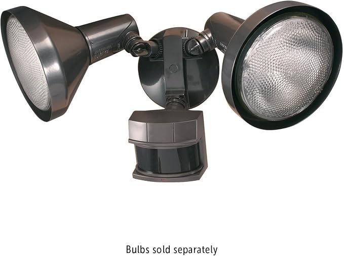 Globe Electric 17000140 180-Degree 240 W Twin Head Black Hardwired Motion - Image 2