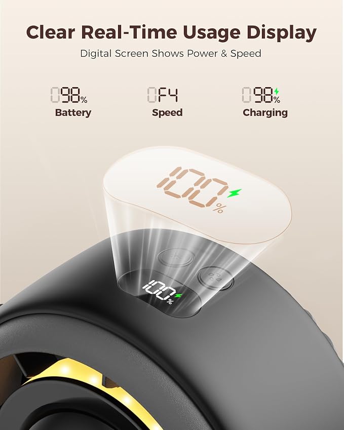 SWEETFULL Baby Stroller Fan - 4000mAh Rechargeable 4-Speed Quiet - Image 5