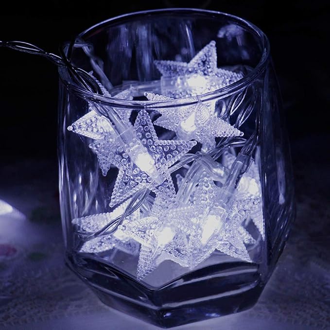 Twinkle Star 33FT 100 LED Star String Lights, Plug in Fairy String Lights - Image 3