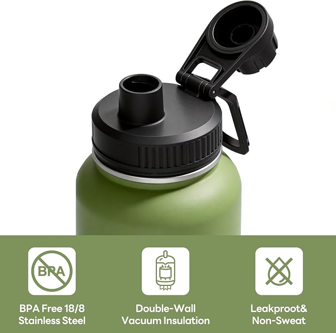 Navigate 40 oz Insulated Stainless Steel Sports Water Bottle - Image 4