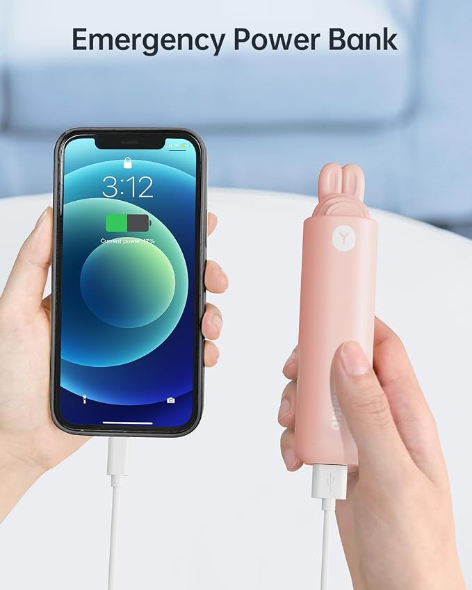 Portable Handheld Mini Fan: 2 in 1 Rechargeable Hand Held Fan - Image 6
