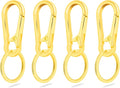 CooBigo 4Pack Small Keychain Rings, Metal Key Carabiner Clip, Mini EDC Key Ring by CooBigo
