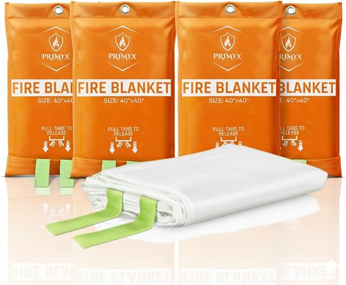 Emergency Fire Blanket 40"x40" – Fireproof Survival Blanket by primyx