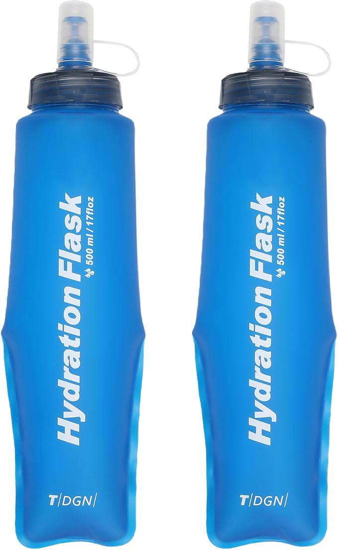 Azarxis TPU Soft Flask Collapsible Water Bottle Running Folding Gel Water by DesignedforOutdoorSports