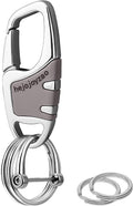 Keychain with Carabiner Clip, 4 Heavy Duty Key Rings and D Ring by Welcomehere%EF%BC%81