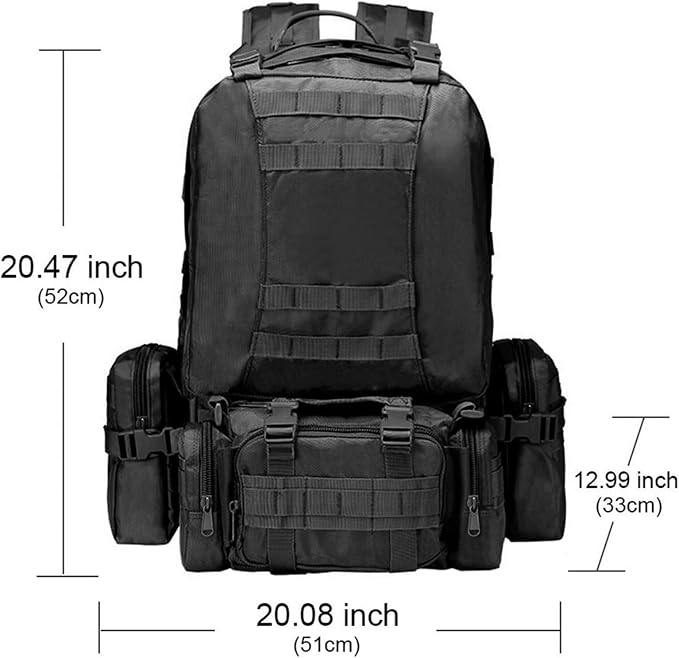 CVLIFE Tactical Backpack Military Army Rucksack 60L Large Assault Pack - Image 2