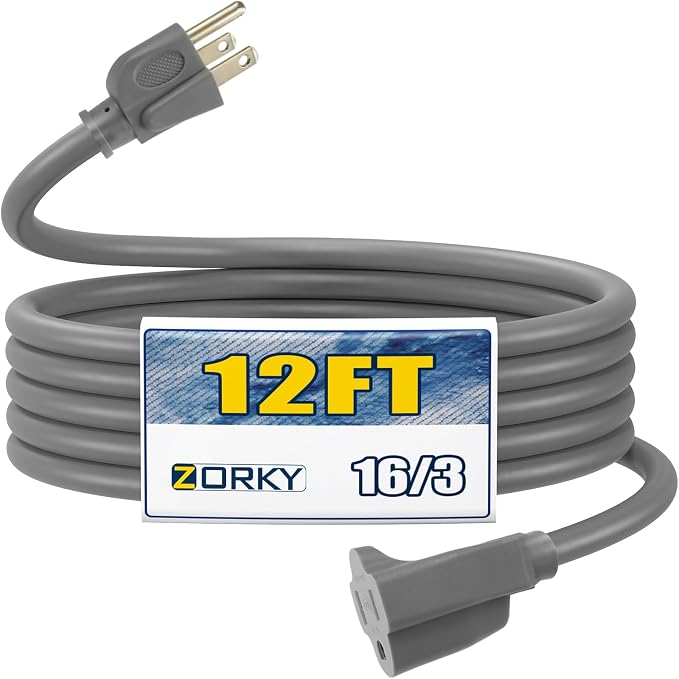 12ft Outdoor Extension Cord for Christmas Decorations by Zorky