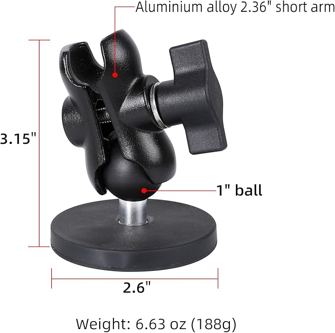 66mm Diameter Round Heavy-Duty Magnetic Base Mount - Image 2