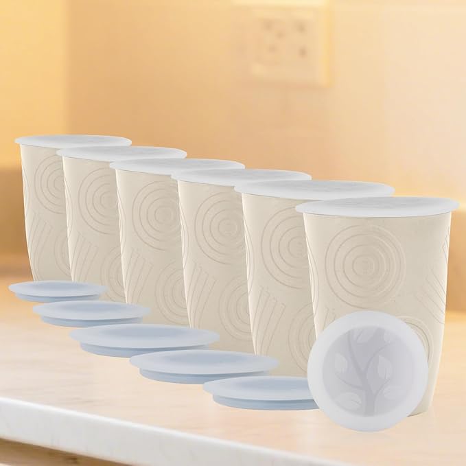 Wrova Wheat Straw Cups with Silicone Covers 16oz Set of 6 - Image 6