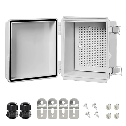 LeMotech Electrical Box, IP67 Waterproof Hinged Cover Stainless Steel Latch by LeMotech