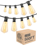 Lightdot 500FT Outdoor String Lights, LED Bistro String Lights by LightdotLighting