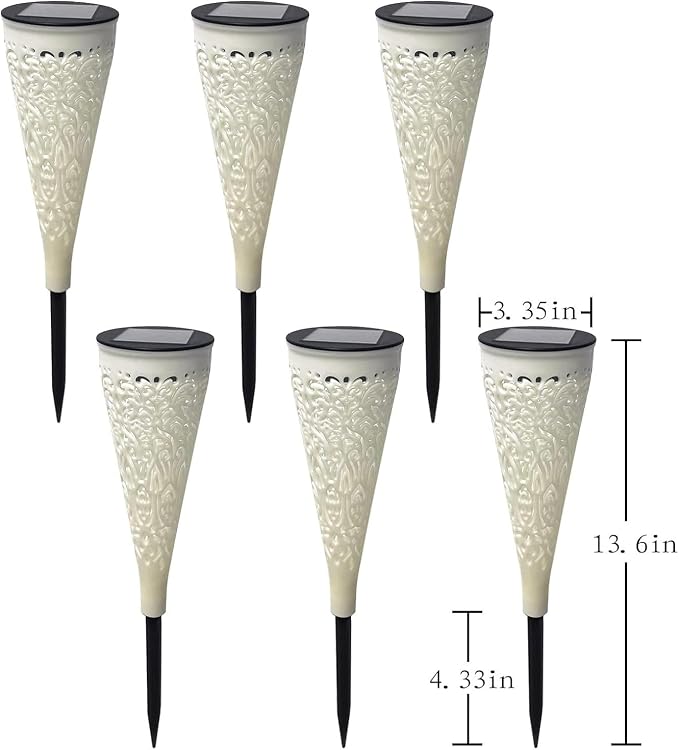 gardencave 6 Pack Solar Lights Outdoor Garden Decorative Mandala Solar Garden - Image 7