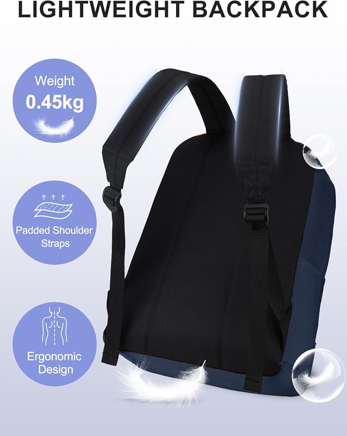 VASCHY Lightweight Backpack for School, Classic Basic Water Resistant Casual - Image 5