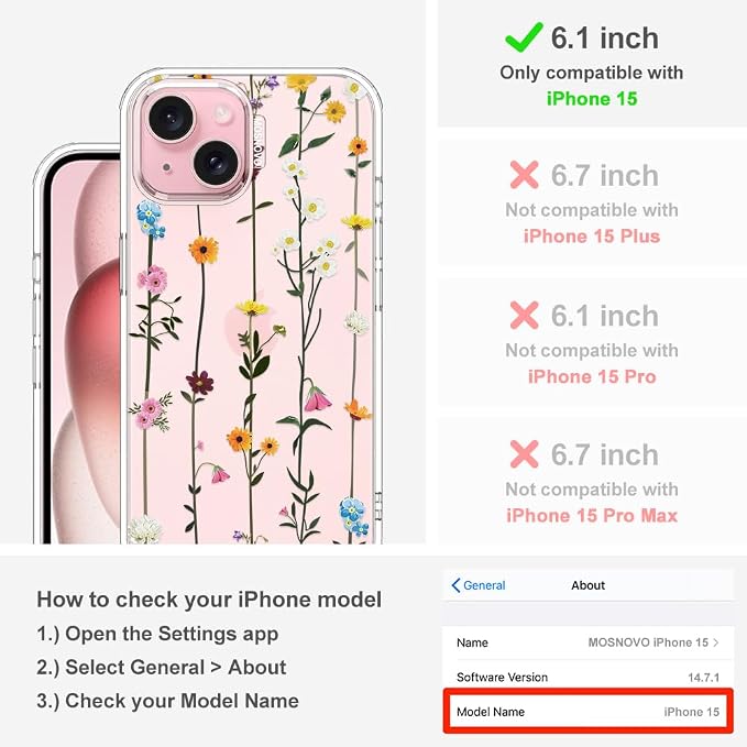 MOSNOVO Case for iPhone 15 - Image 2