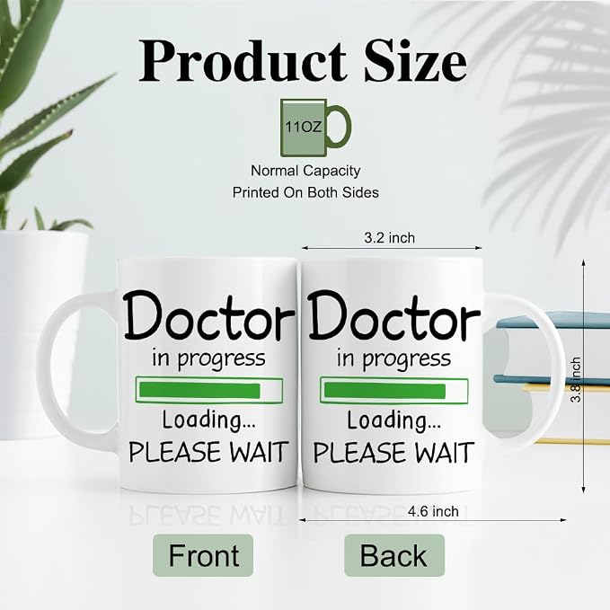 RZHV Doctor In Progress, Please Wait Coffee Mug, Funny Phd Student Mug - Image 2