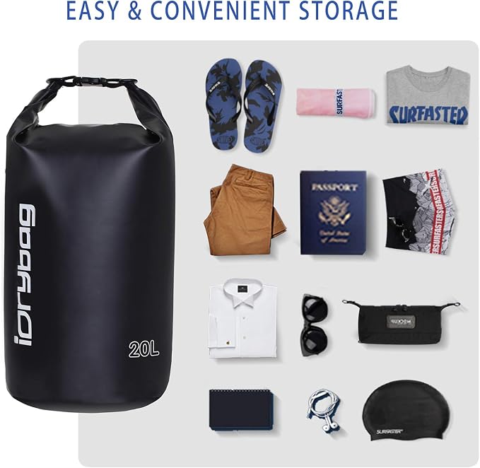 IDRYBAG Dry Bag for Kayaking Waterproof 2L/5L/10L/15L/20L, Small Dry Sack - Image 4
