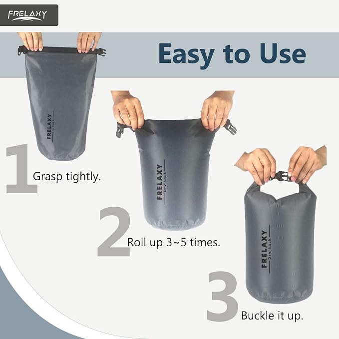 Frelaxy Waterproof Dry Bag 2 Pack/3 Pack, Lightweight Portable Dry Bags - Image 5