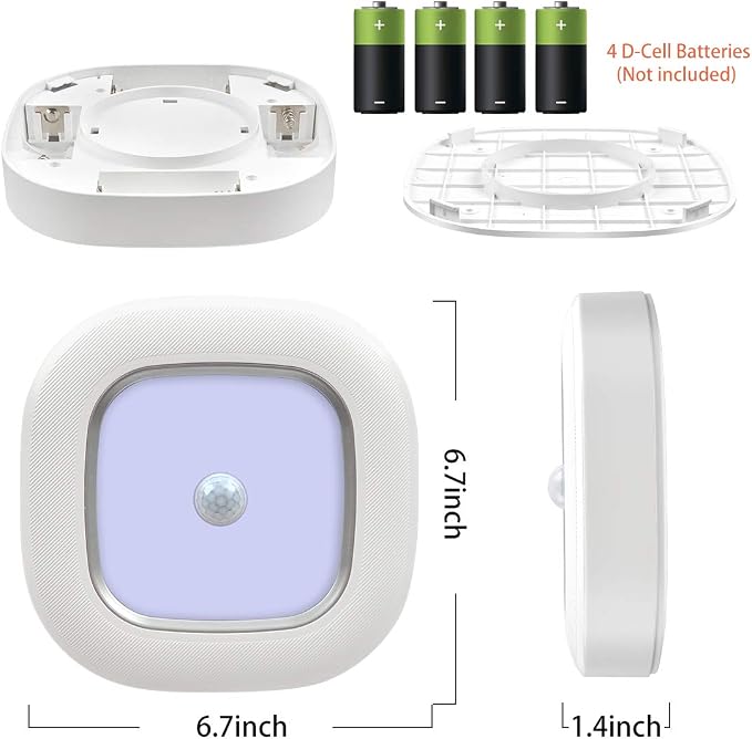 WhitePoplar Motion Sensor Ceiling Light Battery Operated, Wireless Motion - Image 6