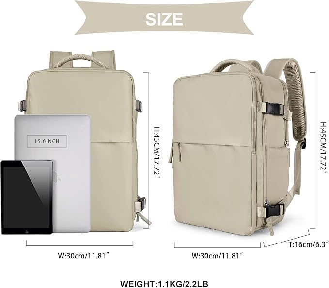 coowoz Carry On Backpack Women Men Travel Backpack Airline Approved Laptop - Image 7
