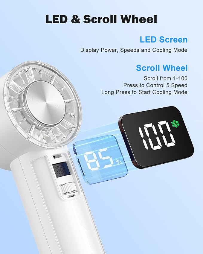 AMACOOL Handheld Fan with Ice Cooler, Mothers Day Gifts - Image 6