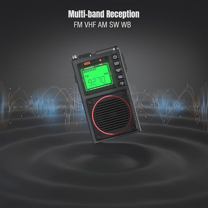 Raddy RF75A APP Control Shortwave Radio, Portable AM/FM/VHF/SW/WB Weather Radio - Image 3