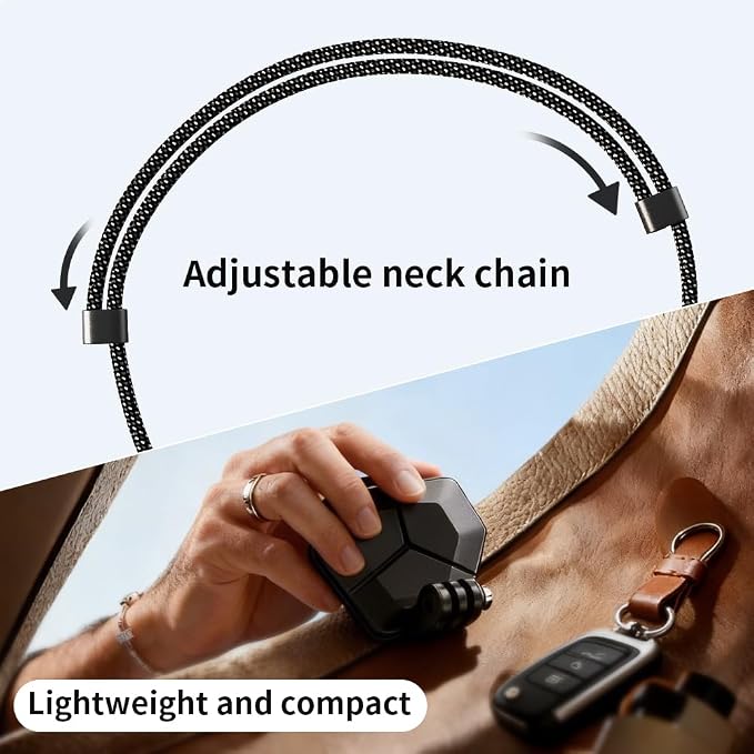 Magnetic Action Camera Chest Mount, Magnetic Neck Mount + Adjustable Neck Strap - Image 7