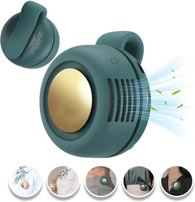 Portable Clip-On Fan, Mini USB Rechargeable 360° Rotatable Fan, 3-Speed Silent - Image 2