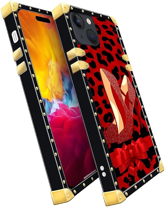 Compatible with iPhone 15 Case, Elegant High Heels Luxury Golden Decoration - Image 3