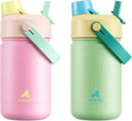POWCAN 2 Pack 12 oz Kids Insulated Water Bottle by POWCAN