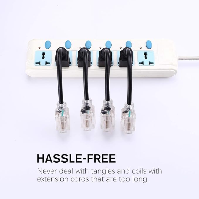 Miady Short Power Extension Cord Outlet Saver, Female Plug - Image 4