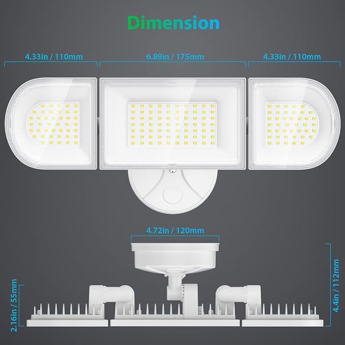 iMaihom 140W Flood Lights Outdoor, 14000LM Ultra Bright LED Flood Light Outdoor - Image 9