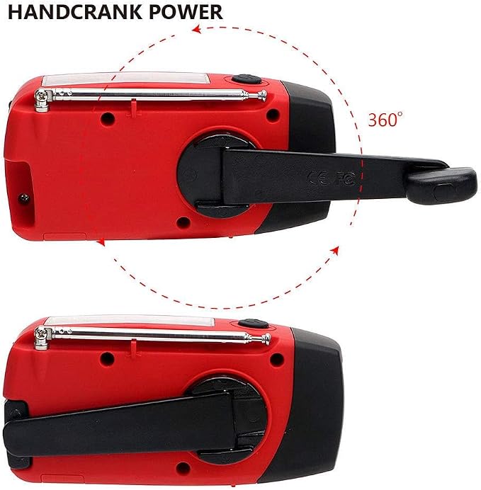 FM/AM/NOAA Weather Radio Hand Crank Self Powered Solar Portable Mini Emergency - Image 5