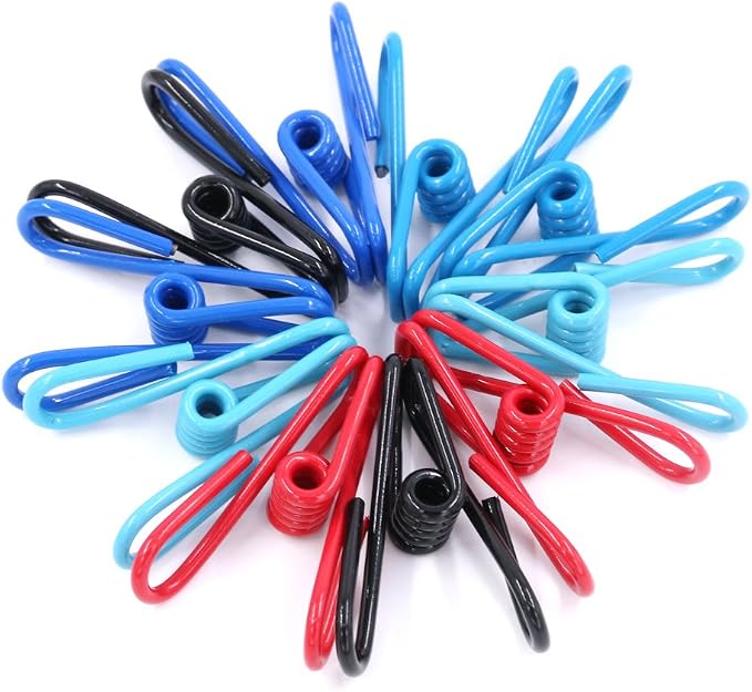 Swpeet 50 Pieces Multi-Purpose Metal Wire Clip Windproof Clothespin Metal Clips - Image 5