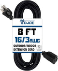 YOJOE Indoor Outdoor Extension Cord, 3 Prong 13A Weatherproof Power Cord by YOJOE