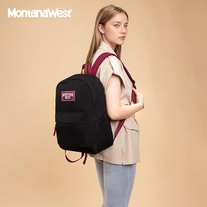 Montana West Backpack for Women Men 2 PCS Lightweight College Bookbags Casual - Image 2