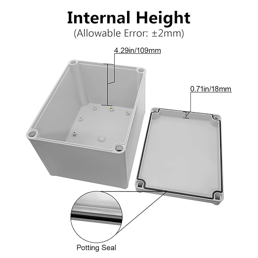LeMotech Junction Box IP67 Waterproof Dustproof ABS Plastic Project Box - Image 4
