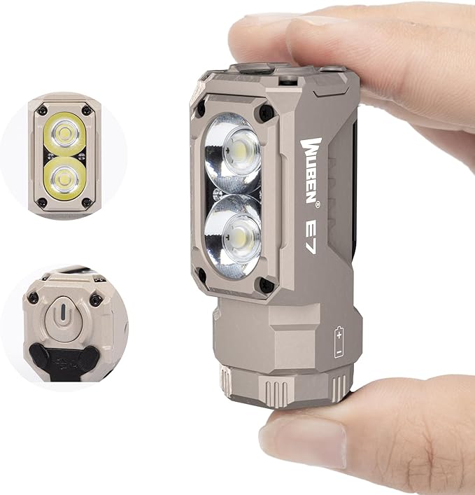 WUBEN E7 1800 Lumen Rechargeable Mini Flashlight by WUBEN