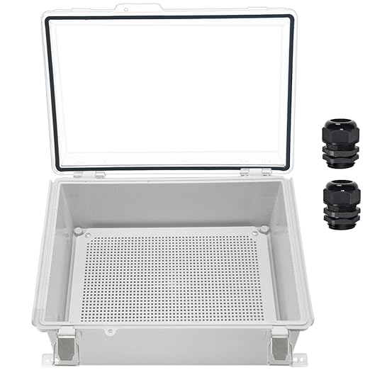 Zulkit Junction Box IP67 Waterproof Electrical Box Hinged Clear Cover Stainless by Zulkit