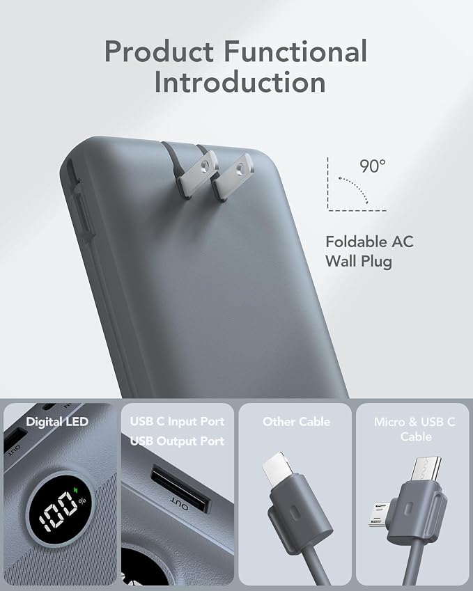 Portable Charger Power Bank 20000mAh, VRURC 22.5W Fast Charging Power Bank - Image 2