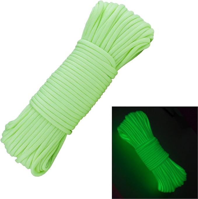 Glow in The Dark Zesty 550lb Paracord – 21 Strand Luminous Parachute Cord by WestCoastParacord