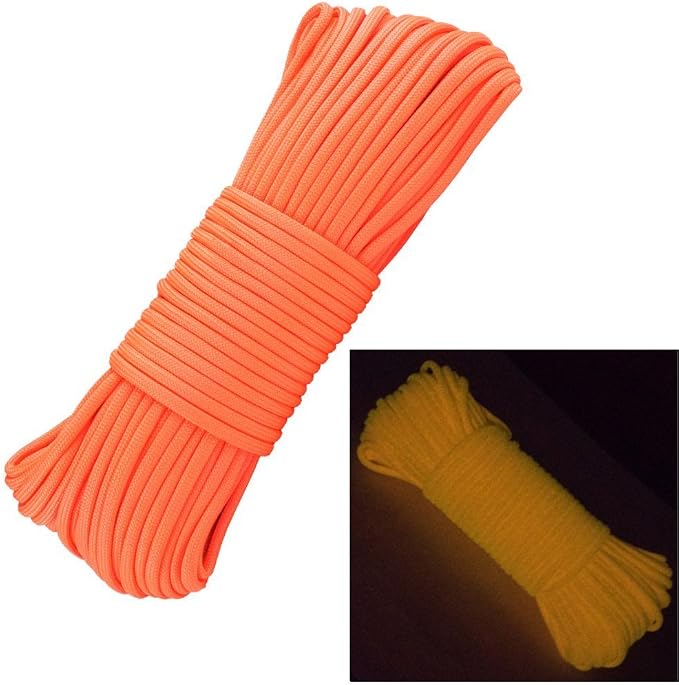 Glow in The Dark Zesty 550lb Paracord – 21 Strand Luminous Parachute Cord by WestCoastParacord