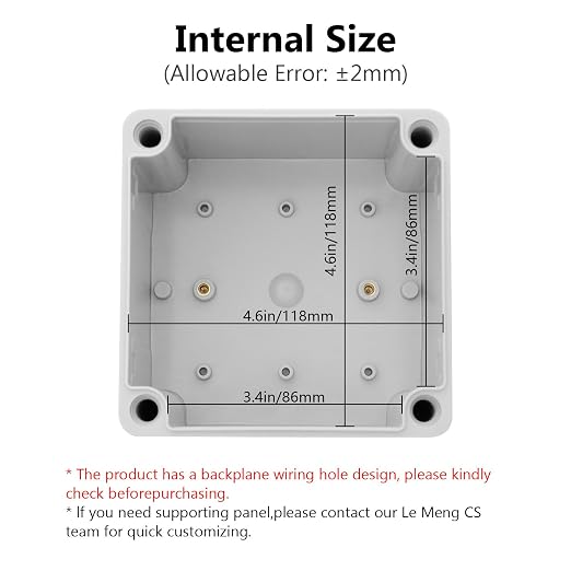 LeMotech Junction Box IP67 Waterproof Dustproof ABS Plastic Project Box - Image 3