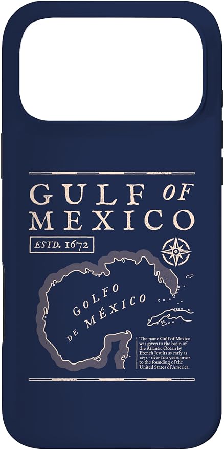 Gulf of Mexico 1672 Historic Map Case by Unknown