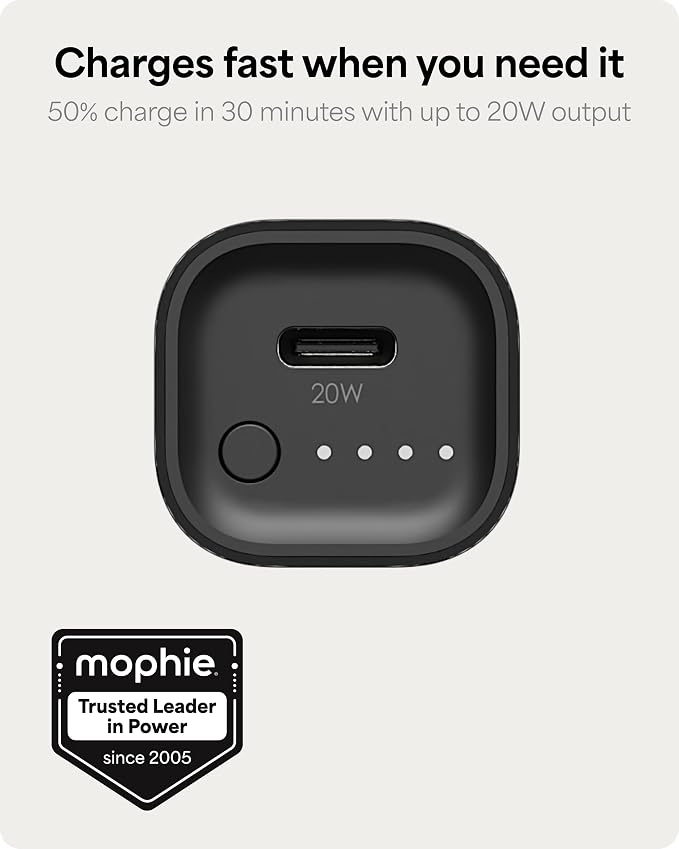 Mophie Powerstation Fast 5, 000mAh Power Bank |Portable | 20W, Single-Device - Image 2